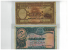 Lot de 2 billets de 10 $ 5 $ 1949 1954 Hong Kong & Shanghai Banking Corp