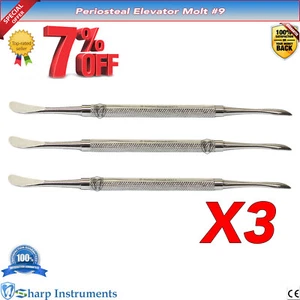 Periosteal Elevator Molt 9 Surgical Soft Tissue Extraction Elevators Dental Tool - Picture 1 of 4