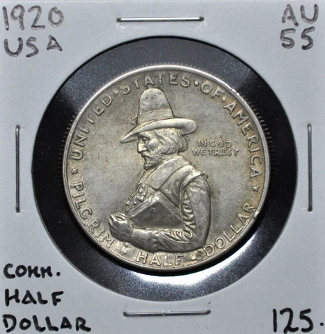 1920 United States Commemorative Half Dollar - Pilgrim Tercentenary Cover