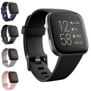 ❤Fitbit Versa 2 Fitness Smartwatch Herzfrequenzmesser Aktivitätstracker 5 Farbe - Bild 1 von 12