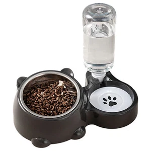 Cat Bowl 2-in-1 Drinking Water Dog Food Basin Water Bowl Rice Basin Pet Supplies - Picture 1 of 10