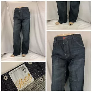 Parish Nation Jeans 38x34 Blue Dark Wash 100% Cotton YGI N2-706 - Picture 1 of 12