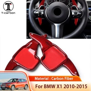 Carbon Fiber Steering Wheel Shift Paddle Shifter Extensions For BMW X1 E84 2010~ - Picture 1 of 11