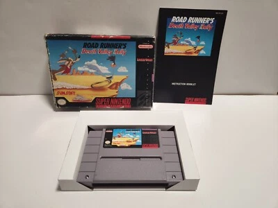 Road Runner's Death Valley Rally (Super Nintendo, 1992) SNES CIB Complete TESTED - Image 1 of 4