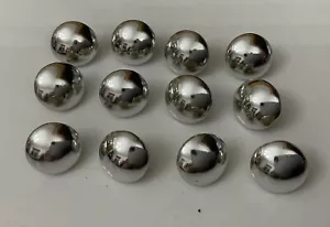 Vintage 12 X Silver Dome Domed 16mm Plain Simple Buttons Livery Military Uniform - Picture 1 of 4
