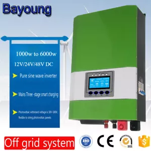 Inversor híbrido solar de 1KW a 6kw MPPT regulador de carga solar Pure Sine Inverter - Imagen 1 de 16
