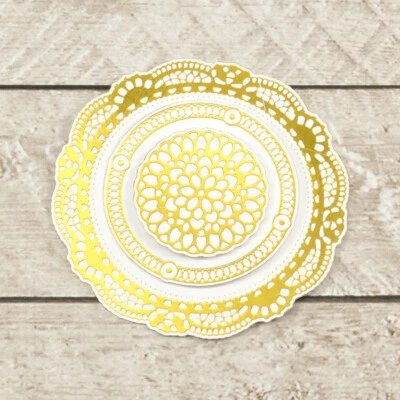 Cut and Foil Die Hotfoil Stamp Decorative Nesting Lacy Frames - image 1 of 4