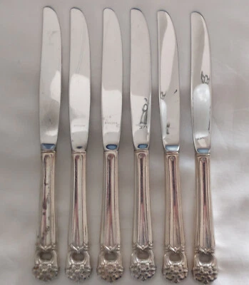 IS ETERNALLY YOURS SET OF 6 DINNER KNIVES 1847 ROGERS SILVERPLATE FLATWARE 9 3/8 - Image 1 of 2