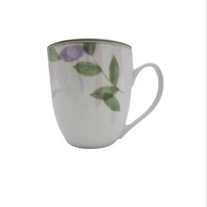 Tazza ceramica vintage Pier 1 ~ foglie viola e verdi AMBROSIAv14 oz - Foto 1 di 5