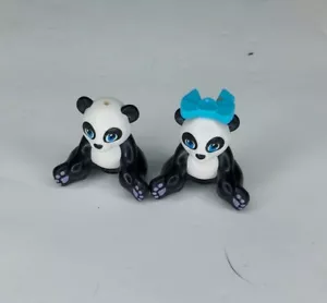 LEGO Friends 2x Panda Bear Mini Figure Pet Animal - Picture 1 of 2