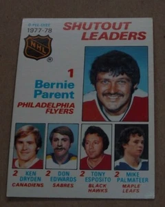Ken Dryden Bernie Parent Shutout Leaders O-pee-Chee hockey card # 70 1978-79 NHL - Picture 1 of 2