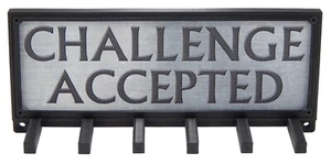Challenge Accepted Sports Medal Display Rack Holder Hanger Organizer for Wall - Picture 1 of 6