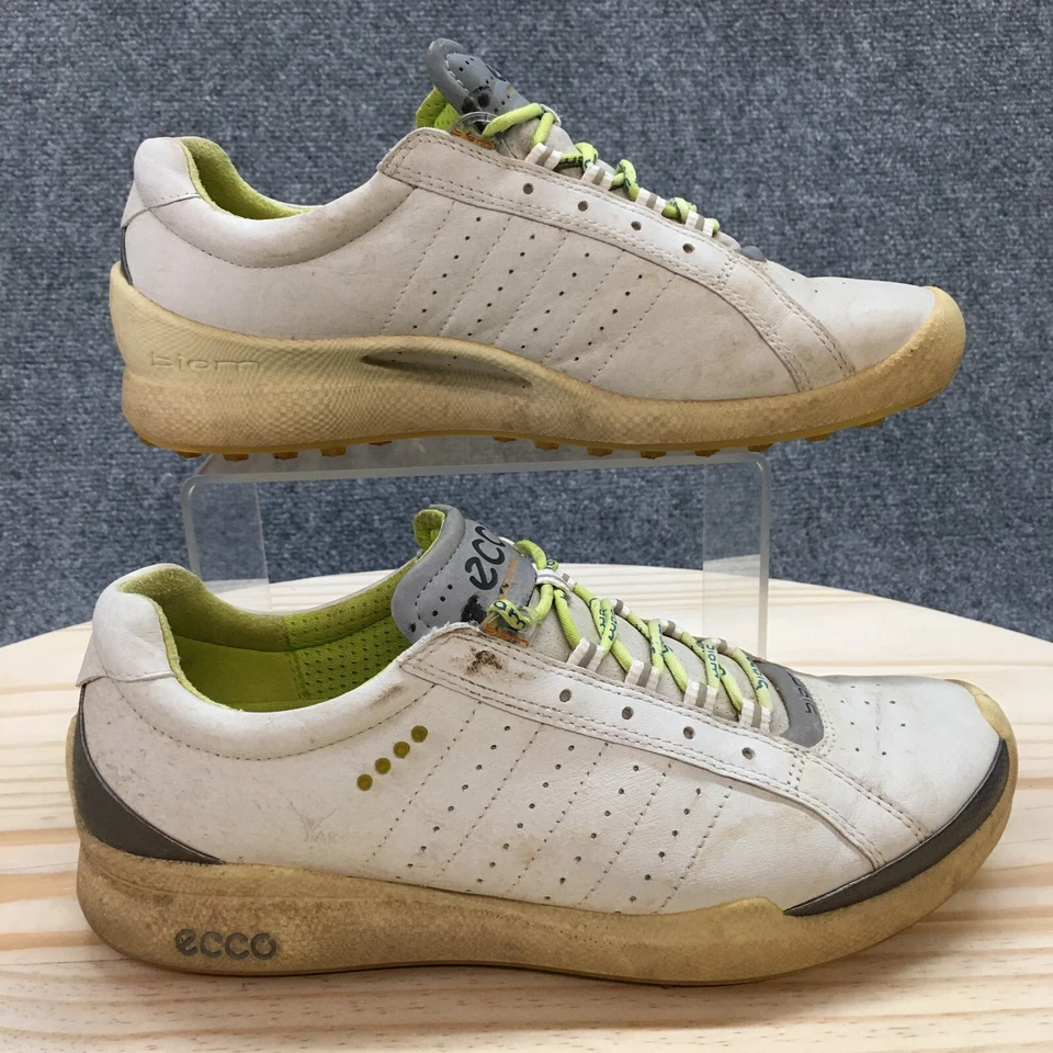 Ecco Shoes Womens 39 Biom Hybrid Yak Spikeless Golf Sneakers White Leather - Image 1 of 4