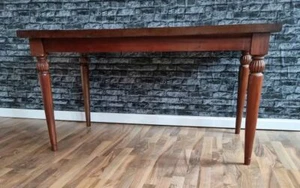 DEKORATIVER ESS-KONFERENZ-TISCH 140 X 84 MAHAGONI-HOLZ NUSSBAUMTON JUGEND-STIL - Bild 1 von 7