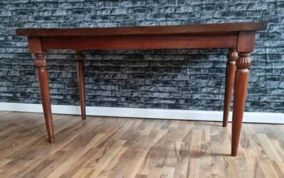 DEKORATIVER ESS-KONFERENZ-TISCH 140 X 84 MAHAGONI-HOLZ NUSSBAUMTON JUGEND-STIL - Bild 1 von 4