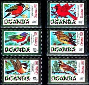 UGANDA 1998 AVES // NAVIDAD SC#1570-75 MNH - Imagen 1 de 1