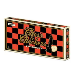 Schylling 2 In 1 Classic Chess and Checker Set Two Players Ages Four and Up - Picture 1 of 3