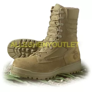 STIVALI DA COMBATTIMENTO originali USMC US Military HOT WEATHER Desert marrone coyote NUOVI - Foto 1 di 3