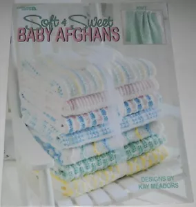 Leisure Arts Soft & Sweet Baby Afghans Knit Patterns by Kay Meadors 2001 - Picture 1 of 4