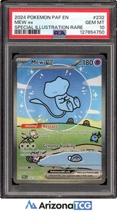 Pokemon 2024 Shiny Mew ex 232/091 SIR Destino Paldeo GIOCO PERFETTO COME NUOVO PSA 10 - Foto 1 di 3