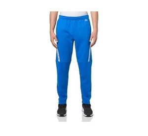 New Lacoste Men's Croc Cotton Sweatpants Size 4 Medium Blue Jogger Stripe Bands - Picture 1 of 9