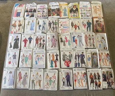 Lot Of 78 Vintage Most Uncut Sewing Patterns Mix Simplicity Butterick 90’s - Image 1 of 4