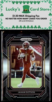 2022 Panini Chronicles #PB-15 Jahan Dotson Prizm Black Silver Rookie - Image 1 of 2