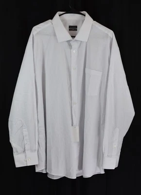 Van Heusen Men's Dress Shirt Flex Collar Stretch Solid White Size 18.5 34/35 - Image 1 of 4
