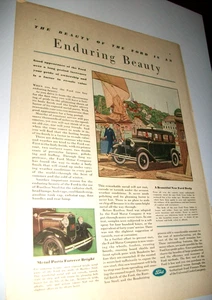 1931 Ford Model A Town Sedan med-mag car ad-slant windshield -yacht storage - Picture 1 of 1