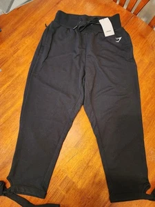 Gymshark Pants Women Ark High Waisted Joggers Black Size Medium - Picture 1 of 4