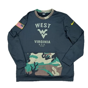 Nike On Field West Virginia Mountaineers Military Salute Service Sweatshirt XL - Picture 1 of 9