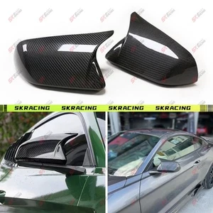 Dry Carbon Fiber LHD Rearview Side Mirror Caps Cover Trim For Ford Mustang 15-25 - Imagen 1 de 17
