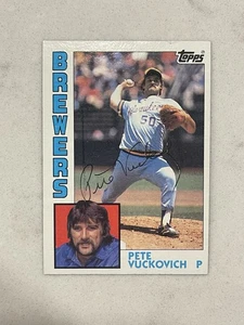 Pete Vuckovich signierte 1984 Topps Baseballkarte #505 - Bild 1 von 2