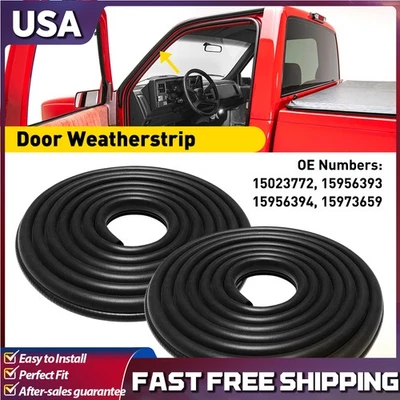 Front Left & Door Right Seal Weatherstrip for Chevy 88-00 GMC C1500 C2500 C3500 - Image 1 of 4