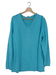 GERRY WEBER Maglione Donna Turchese Scollo V (IT 46, EU 42) - Foto 1 di 5