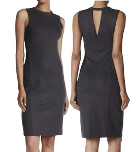 Theory Women's Wool Blend Round Neck V-Back Cutout Gevel Jersey Dress Size 4 - Picture 1 of 17