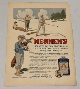 Carrito de golf en polvo de talco para hombre de colección 1912 revista publicidad impresa efímera - Imagen 1 de 7