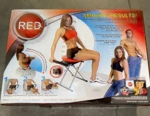 Red Fitness XL Abdominal Exercise Core Rotation & Resistance Chair - Picture 1 of 2