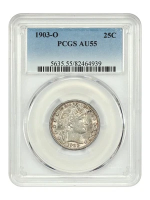 1903-O 25C PCGS AU55 - Barber Quarter - Image 1 of 4