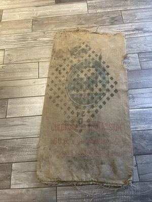 Ancien sac en toile de jute potasse d’alsace - Photo 1/4