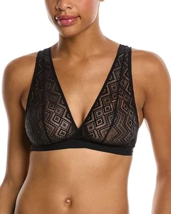 DKNY Women's Pure Lace Bralette Bra, BLACK, SMALL - Picture 1 of 2