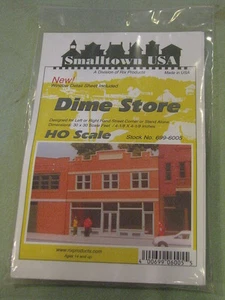 "Edificios urbanos Smalltown EE. UU. HO #699-6005 -- tiendas de diez centavos y oficinas 4 x 4-1/8" - Imagen 1 de 1