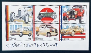MALDIVES CLASSIC CARS STAMPS SHEET 1997 MNH AUTOMOBILES MERCEDES BENZ DATSUN - Picture 1 of 1