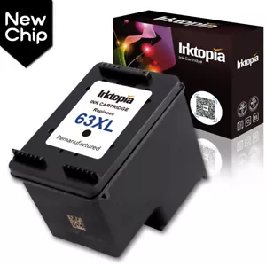 Tinta negra 63XL para HP Deskjet 2130 2131 3632 OfficeJet 5255 3832 3834 4650 4656. - Imagen 1 de 5