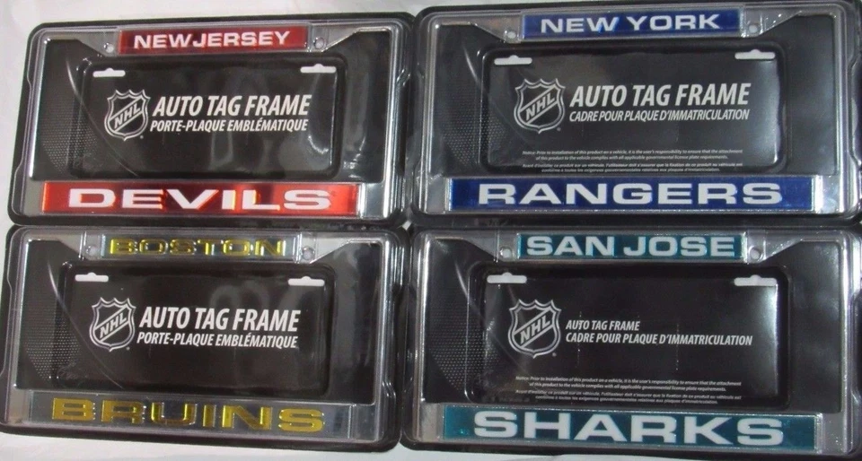 NHL Laser-Cut License Plate Frame By Rico Industries -Select- Team Below - Image 1 of 1