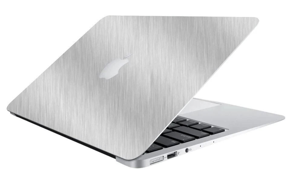 BRUSHED ALUMINUM Vinyl Lid Skin Decal fits Apple MacBook Air 11 A1465 Laptop - Image 1 of 1