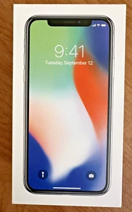 OEM Empty Box for iPhone X, Silver 256GB NO PHONE NO ACCESSORIES Incl - Picture 1 of 8