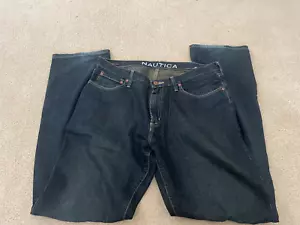 Nautica Jeans Co Men's Relaxed Fit Dark Wash Jeans Size 33X34 - Picture 1 of 4