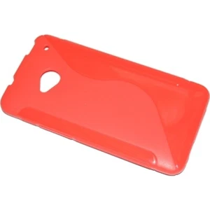Ssyl Custodia In Silicone S-line Cover Tpu Case Per Htc One M7 Rossa Red - Foto 1 di 3