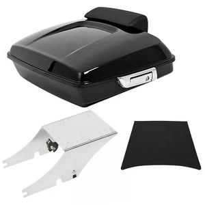 5.5'' Vivid Black Razor Pack Tour Trunk Mount Rack For Harley Softail Heritage - Picture 1 of 12